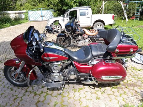 2009 Kawasaki VN1700 Vulcan, красный, 600000 рублей, вид 4