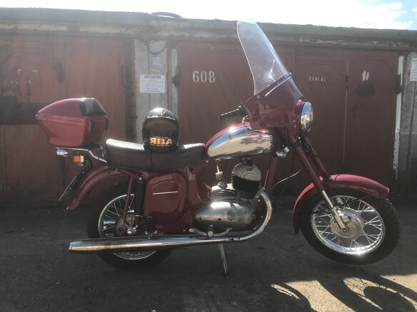 1967 Jawa 350/360, пурпурный, 120000 рублей - вид 4