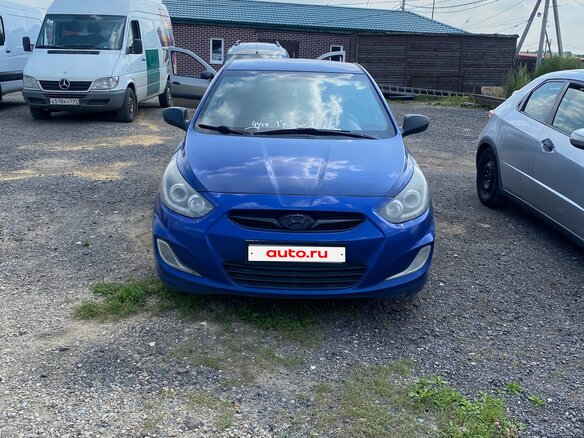 2011 Hyundai Solaris I, синий, 380000 рублей - вид 1