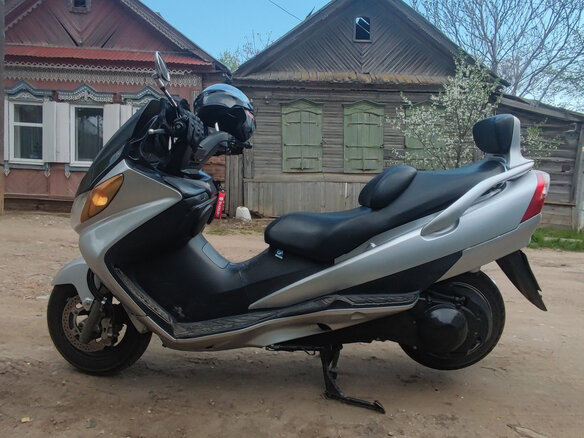 2003 Suzuki Burgman (SkyWave) 400, серебристый, 180000 рублей - вид 11