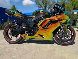 2007 Kawasaki ZX-6 Ninja, золотистый, 360000 рублей, вид 4