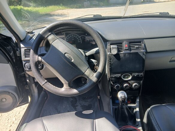 2007 Lada (ВАЗ) Priora I, чёрный - вид 3