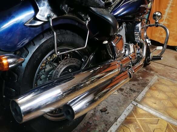 2008 Yamaha XVS1100, синий, 565000 рублей - вид 17