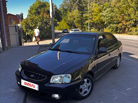 2007 Hyundai Accent ТагАЗ II, чёрный, 333000 рублей, вид 1