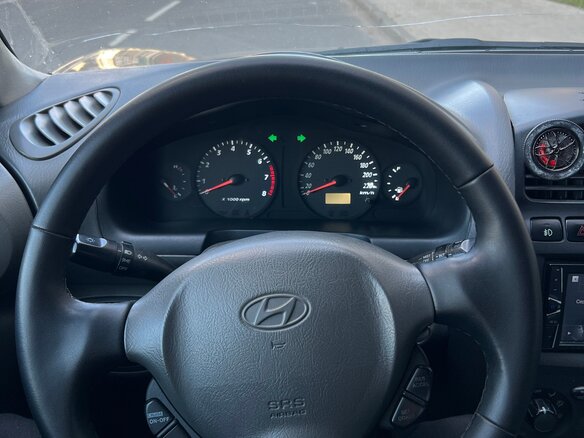 2004 Hyundai Santa Fe I, синий, 450000 рублей - вид 11