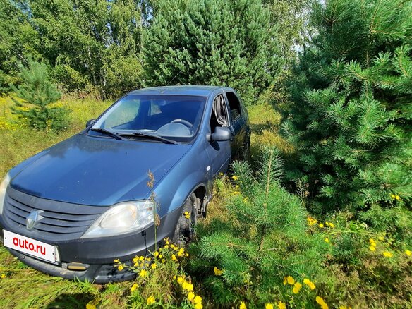 2010 Renault Logan I Рестайлинг, синий, 325000 рублей - вид 1