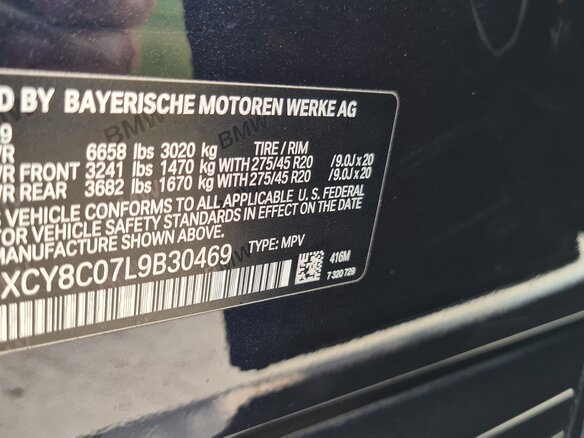 2019 BMW X6 M50i III (G06), синий, 6500000 рублей - вид 8