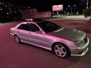 2003 Mercedes-Benz S-Класс 500 Long IV (W220) Рестайлинг, серебристый, 1400000 рублей, вид 4