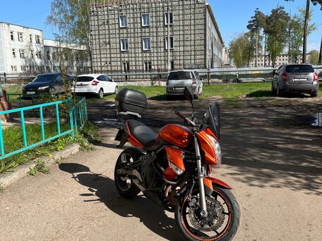 2009 Kawasaki ER-6N, оранжевый, 350000 рублей, вид 3
