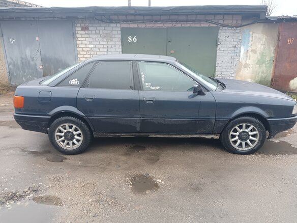 1991 Audi 80 IV (B3), синий, 260000 рублей - вид 3