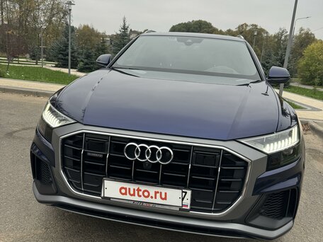 2018 Audi Q8 50 TDI I (4M), синий, 6000000 рублей, вид 3