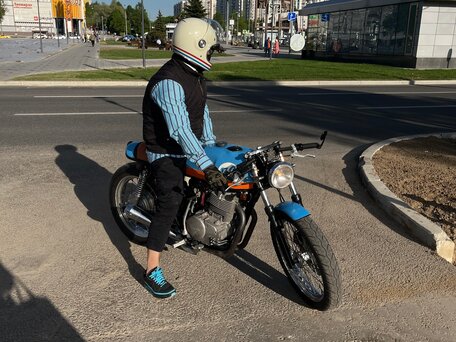 2001 Honda CB 400SS, голубой, 330000 рублей, вид 5