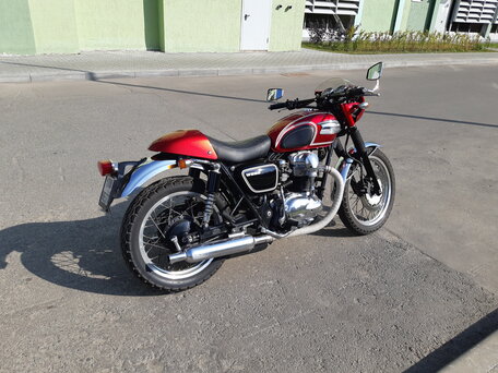 2002 Kawasaki W 650, красный, 700000 рублей, вид 5