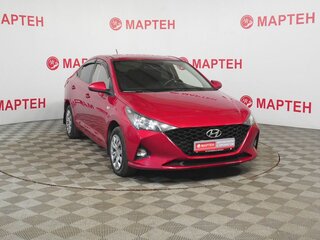 2021 Hyundai Solaris II Рестайлинг, красный, 1437000 рублей, вид 3
