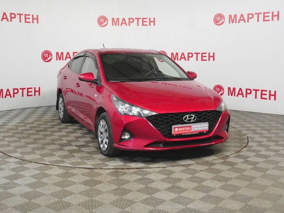 2021 Hyundai Solaris II Рестайлинг, красный, 1426000 рублей - вид 3