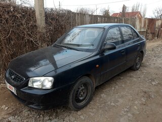2006 Hyundai Accent ТагАЗ II, чёрный, 155000 рублей, вид 3