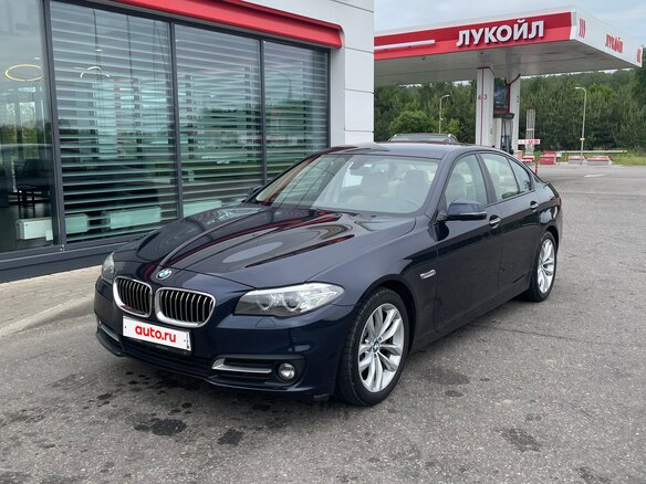 2015 BMW 5 серии 520d VI (F10/F11/F07) Рестайлинг, синий, 2700000 рублей - вид 5