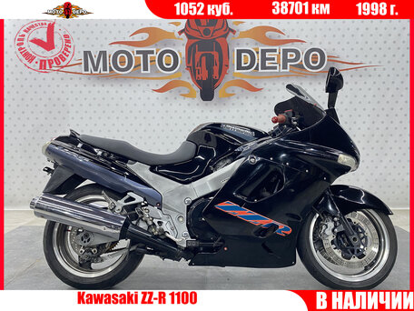 1998 Kawasaki ZZR 1100, чёрный, 355000 рублей, вид 1