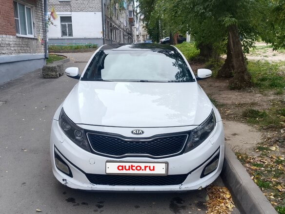 2014 Kia Optima III Рестайлинг, белый, 820000 рублей - вид 1