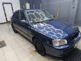 2007 Hyundai Accent ТагАЗ II, синий, 435000 рублей, вид 4