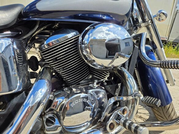 2001 Honda Shadow 750, синий, 400000 рублей - вид 10