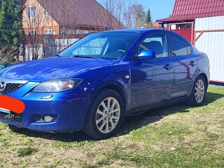 2008 Mazda 3 I (BK) Рестайлинг, синий, 420000 рублей, вид 4
