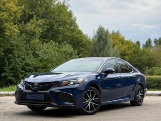 2022 Toyota Camry VIII (XV70) Рестайлинг, синий, 3150000 рублей, вид 2