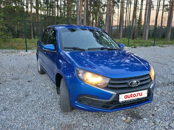 2020 Lada (ВАЗ) Granta I Рестайлинг, синий, 730000 рублей - вид 2