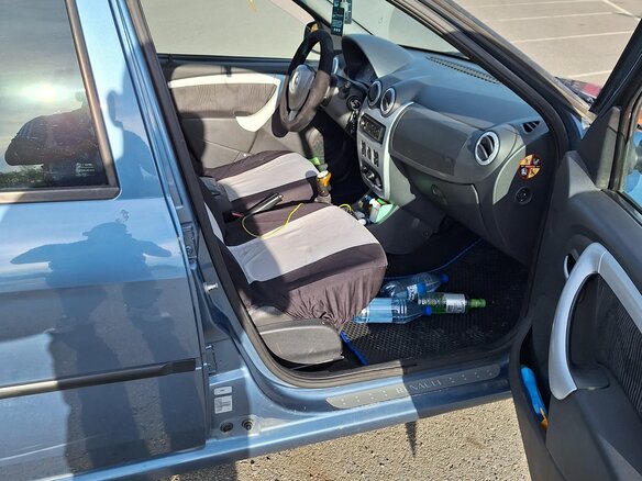 2013 Renault Logan I Рестайлинг, синий, 470000 рублей - вид 24