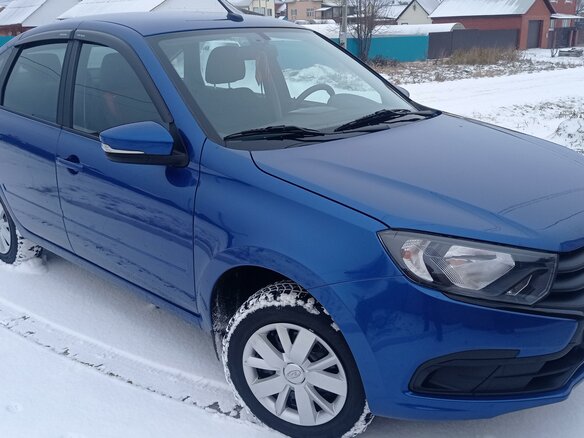 2022 Lada (ВАЗ) Granta I Рестайлинг, синий, 950000 рублей - вид 4