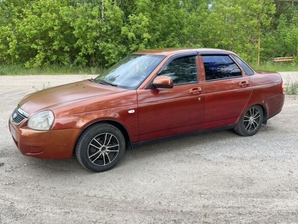 2007 Lada (ВАЗ) Priora I, красный, 230000 рублей - вид 1