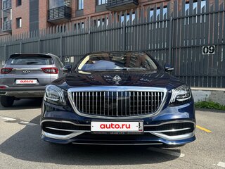 2019 Mercedes-Benz Maybach S-Класс 560 I (X222) Рестайлинг, синий, 6700000 рублей, вид 5