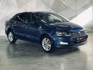 2017 Volkswagen Polo V Рестайлинг, синий, 1150000 рублей, вид 3