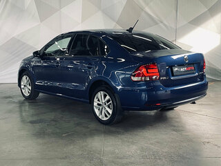 2017 Volkswagen Polo V Рестайлинг, синий, 1150000 рублей, вид 4
