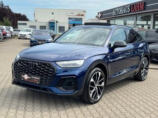 2023 Audi Q5 40 TDI II (FY) Рестайлинг, синий, 4890000 рублей, вид 4