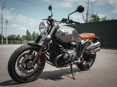 2016 BMW R Nine T Scrambler, серебристый, 780000 рублей, вид 4