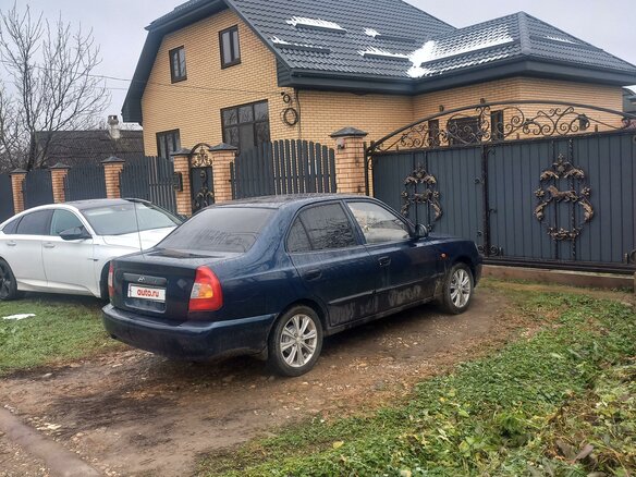 2011 Hyundai Accent ТагАЗ II, синий, 625000 рублей