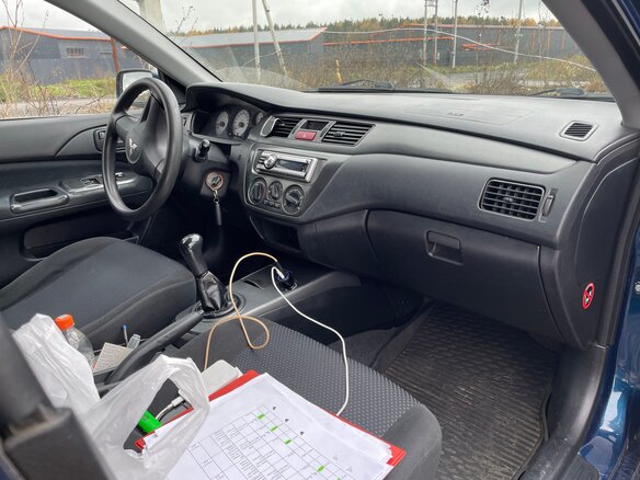 2007 Mitsubishi Lancer IX Рестайлинг, синий, 310000 рублей - вид 6