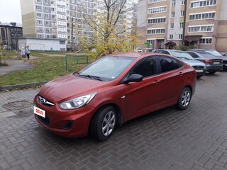 2011 Hyundai Solaris I, пурпурный, 900000 рублей, вид 1