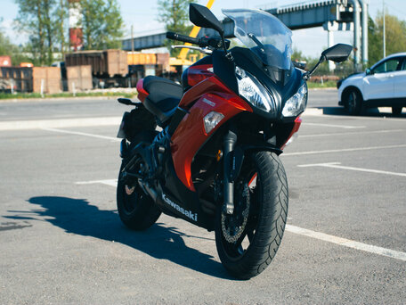2014 Kawasaki ER-6F (Ninja 650R), пурпурный, 480000 рублей, вид 2