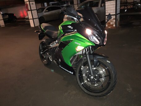 2013 Kawasaki ER-6F (Ninja 650R), зелёный, 650000 рублей, вид 4