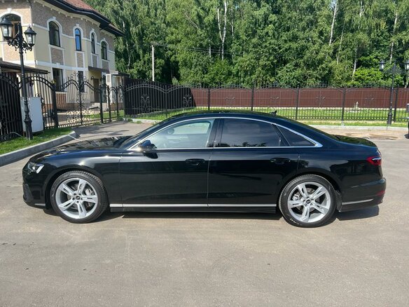 2022 Audi A8 50 TDI IV (D5) Рестайлинг, чёрный - вид 5