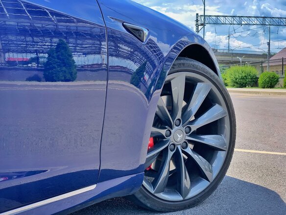 2017 Tesla Model S P100D I Рестайлинг, синий - вид 15