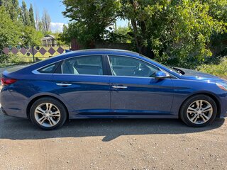 2019 Hyundai Sonata VII (LF) Рестайлинг, синий, 1700000 рублей, вид 2