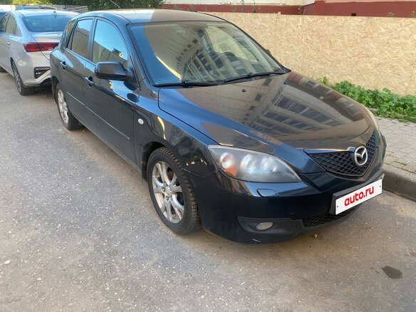 2007 Mazda 3 I (BK) Рестайлинг, чёрный, 600000 рублей - вид 3