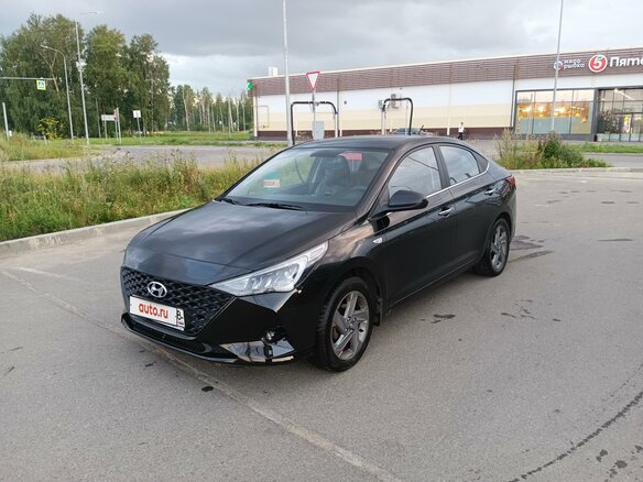 2021 Hyundai Solaris II Рестайлинг, чёрный, 1280000 рублей