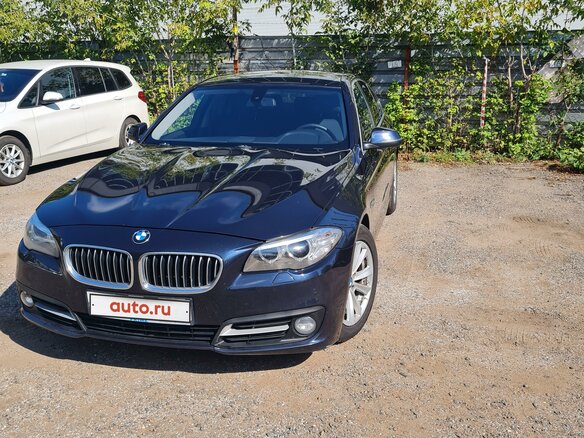 2014 BMW 5 серии 520i VI (F10/F11/F07) Рестайлинг, синий, 1650000 рублей - вид 1