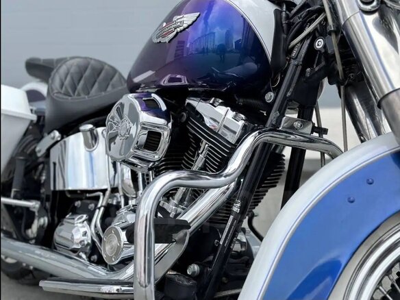 2010 Harley-Davidson Softail Deluxe, пурпурный, 1350000 рублей - вид 34