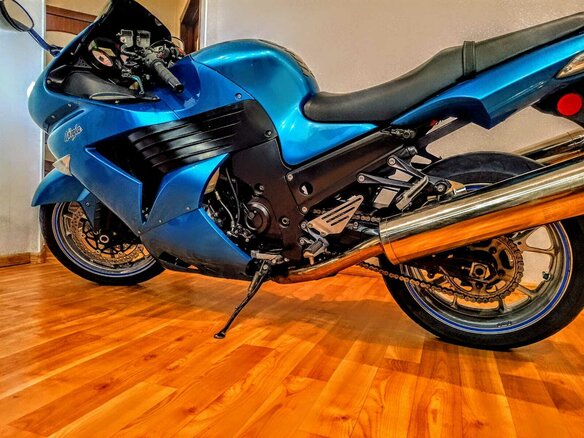 2006 Kawasaki ZZR 1400, синий, 750000 рублей - вид 5