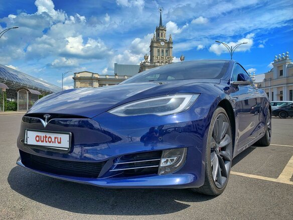 2017 Tesla Model S P100D I Рестайлинг, синий